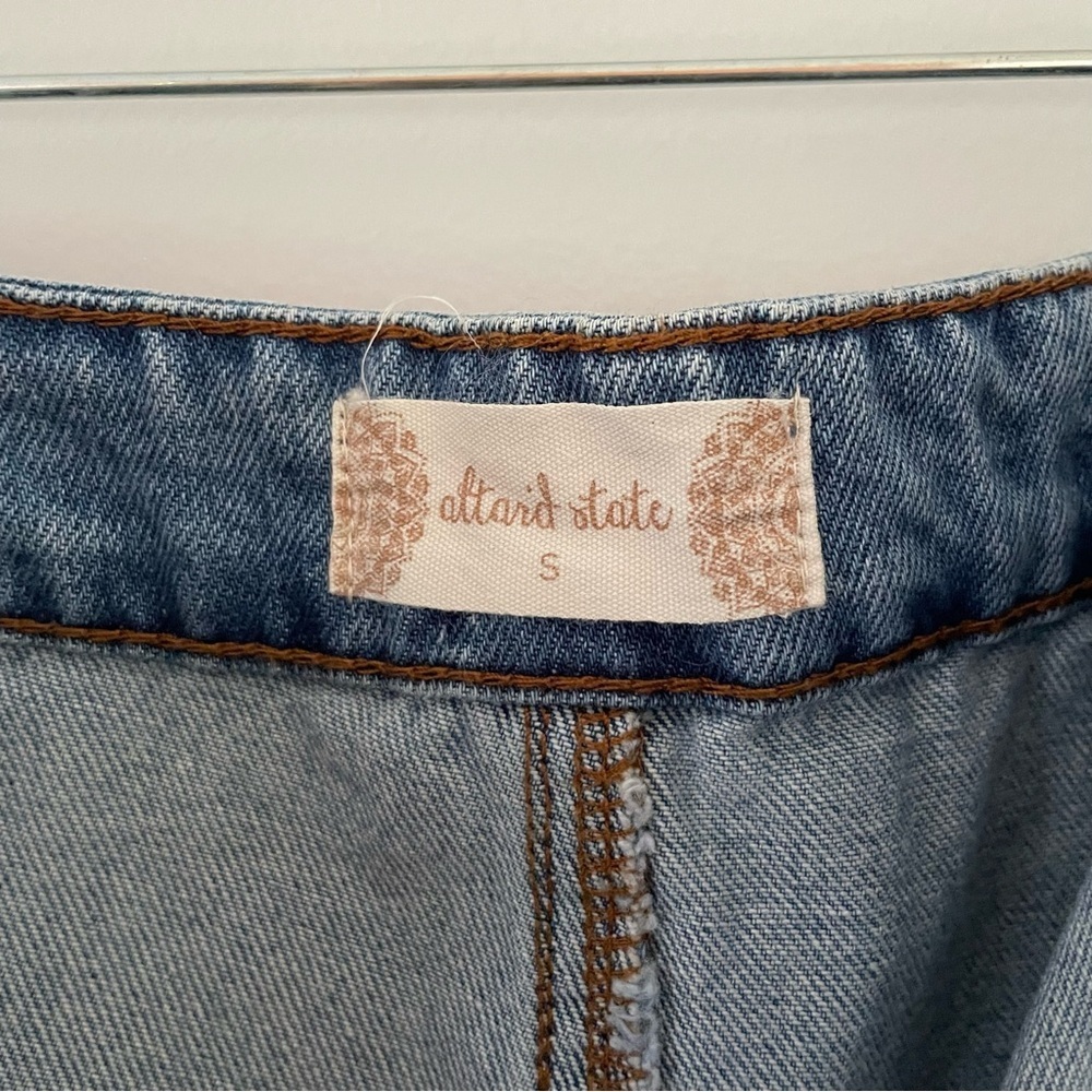 Altar'd State Blue Denim Mini Skirt Size S - Picture 13 of 13